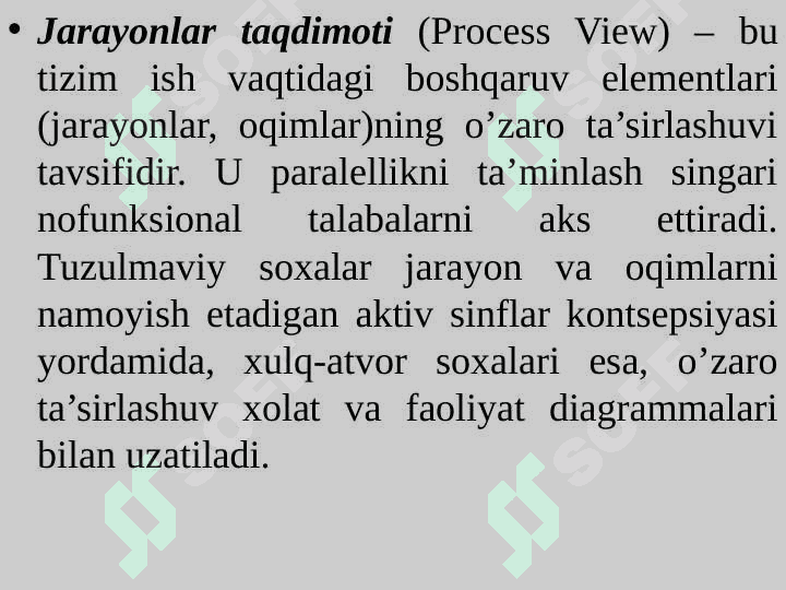 UML – modellari va ularning taqdimoti 6