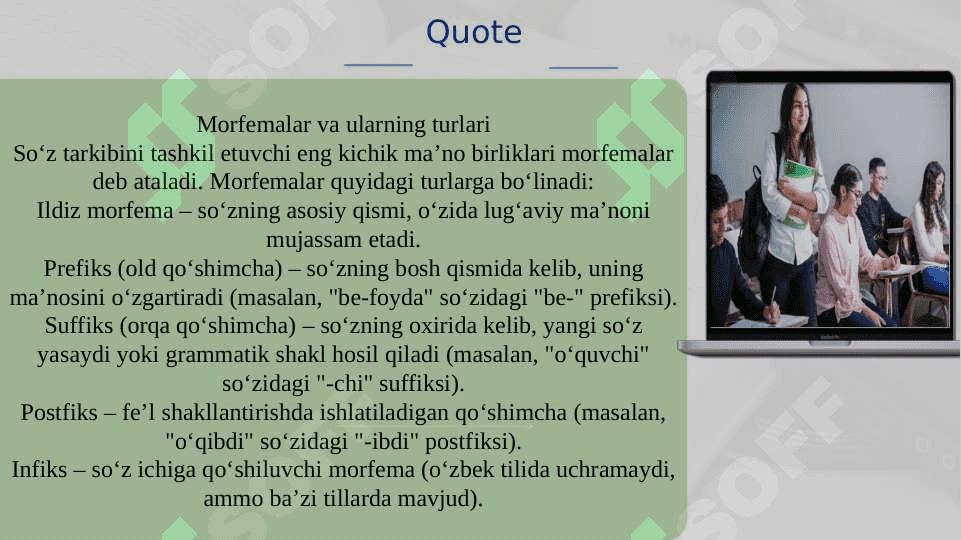 SO'Z TARKIBINI PEDAGOGIK TEXNOLOGIYALARNI O'RGANISHDA QO'LLASH 5