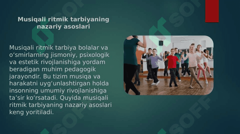 Musiqali ritmik tarbiya tizimini tashkil qilish 3