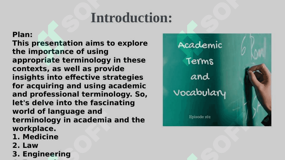 Professional and academic terminolgy 2