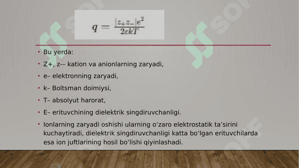 Elektrolit eritmalarning  termodinamik nazariyasi 8