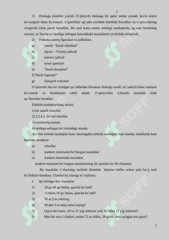 2-sinf oʻquvchilarida oʻgʻzaki va yozma hisoblashni shakllantirish metodlari 7
