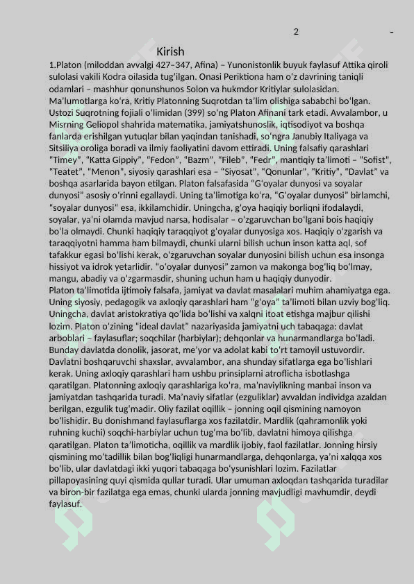 Platoning notiqlik sanʼatiga doir qarashlari 2