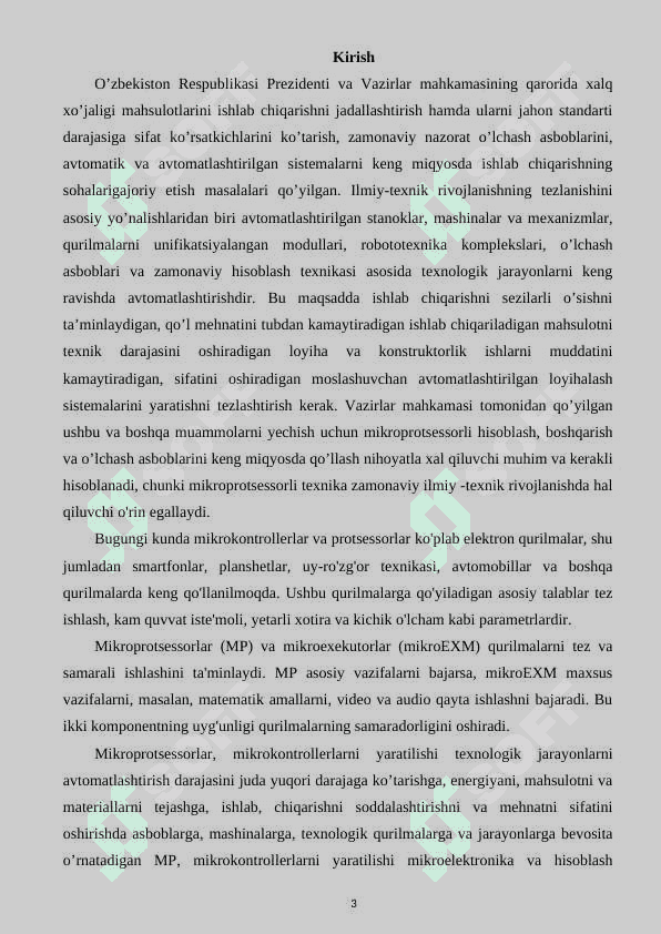 MP va mikroEXM arxitektura loyihasini ishlab chiqish 3