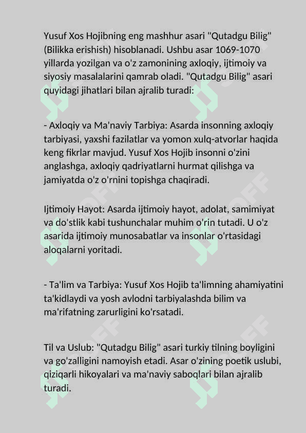 “Yusuf Xos Xojib va Kaykovus asarlarida ta’lim-tarbiya masalalarining yoritilishi  ”. 5