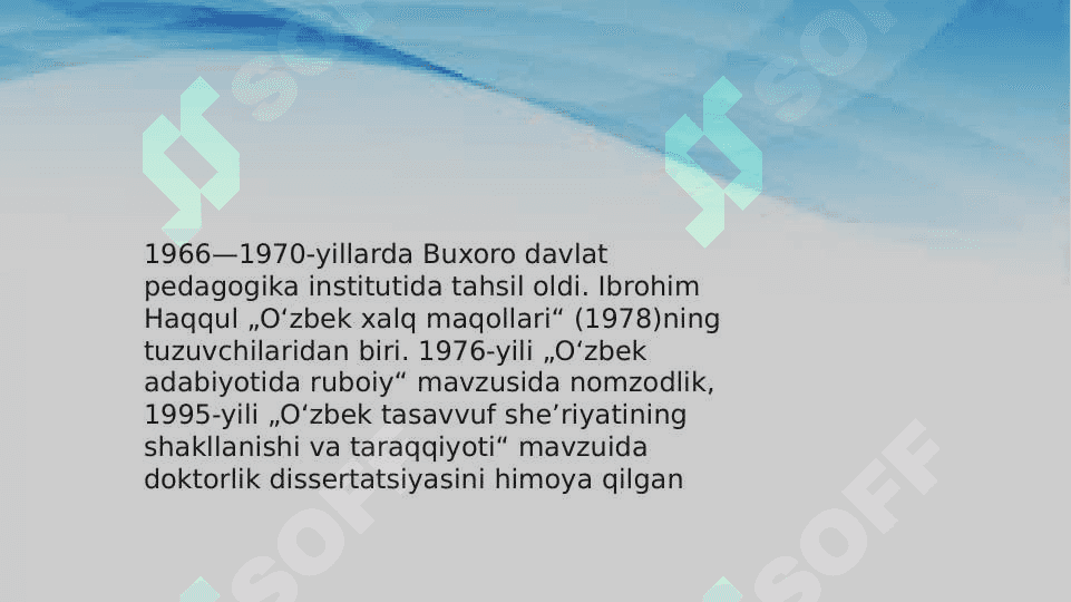 Ibrohim Haqqulov.Navoiyga qaytish 3