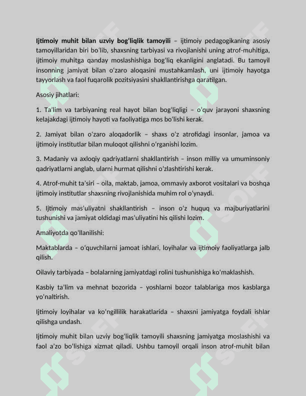 IJTIMOIY PEDAGOGIK TAMOYILLAR VA ULARNING AMALIYOTDA QO‘LLANISHI. 4