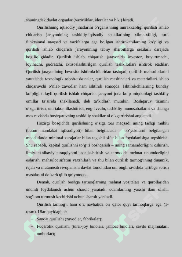 Qurilish – milliy iqtisodiyotning muhim tarmog'i sifatida 2