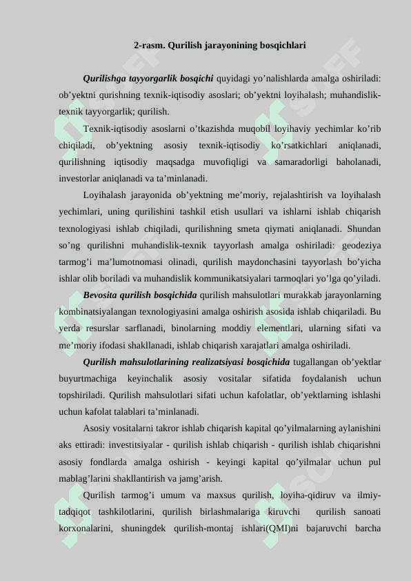 Qurilish – milliy iqtisodiyotning muhim tarmog'i sifatida 6