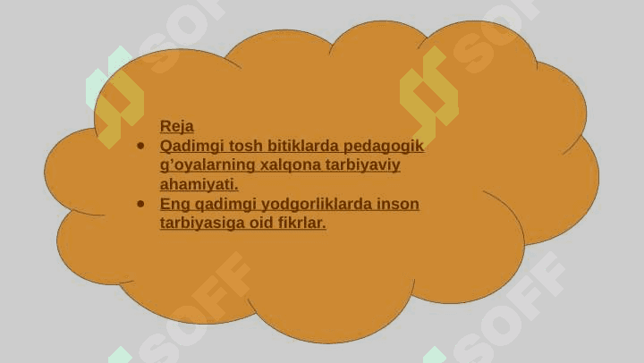 Xalq pedagogikasi manbalari bo’lmish qadimgi tosh bitiklarda pedagogik g’oyalar 2