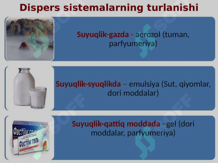 DAGAL DISPERS SISTEMALAR. SIRT FAOL MODDALAR 5