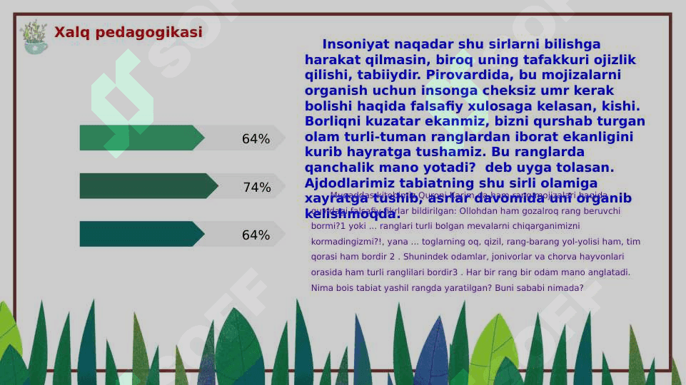 Atrof – muhit va tabiatni asrashga oid azaliy qadriyatlar 2 4