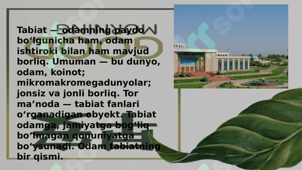Tabiat muzeyiga tashrif 2