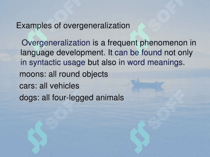 Overgenerelization and undergenerelization 4