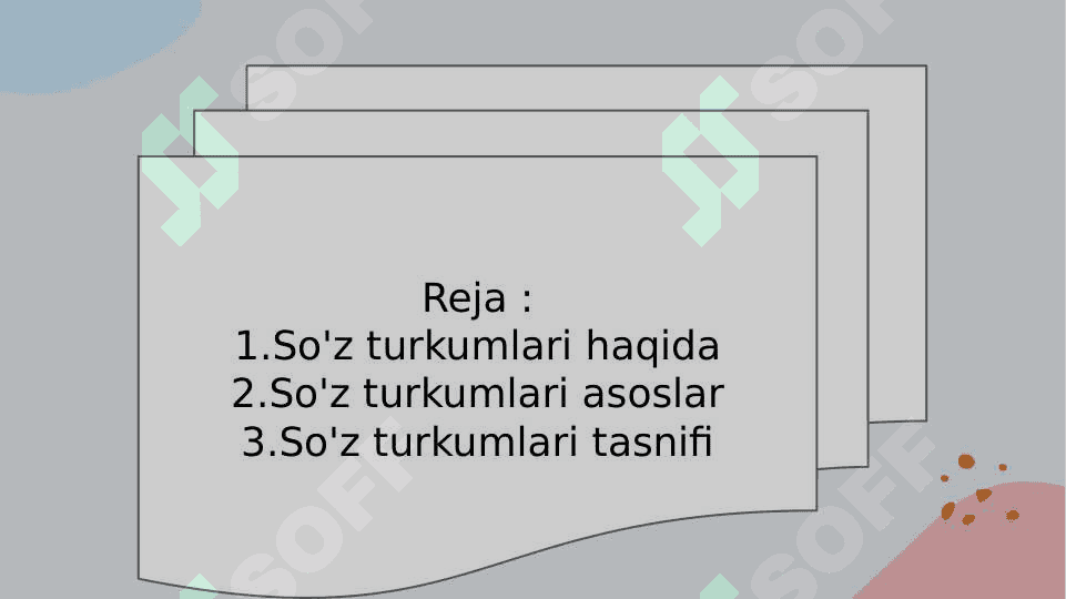 SO'Z TURKUMLARI 2