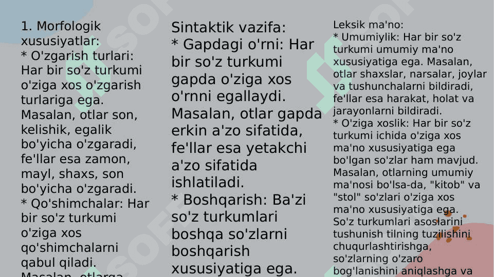 SO'Z TURKUMLARI 7