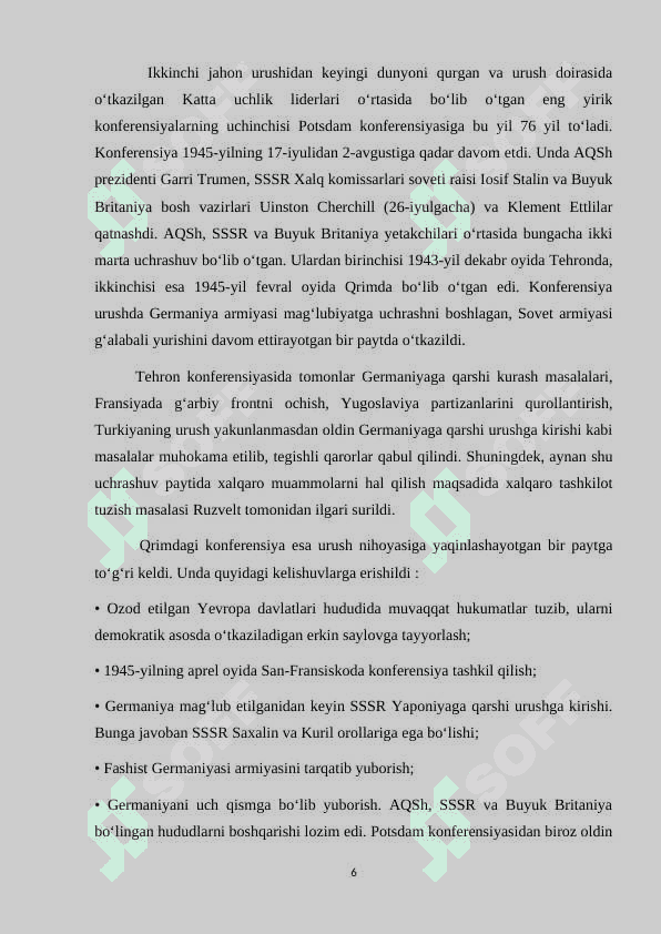 Postdam konferensiyasi va uning qarorlari 6
