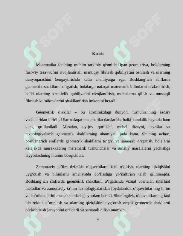 2-SINF MATEMATIKA DARSLARIDA GEOMETRIK SHAKLLARNI O‘RGATISH METODIKASI 4
