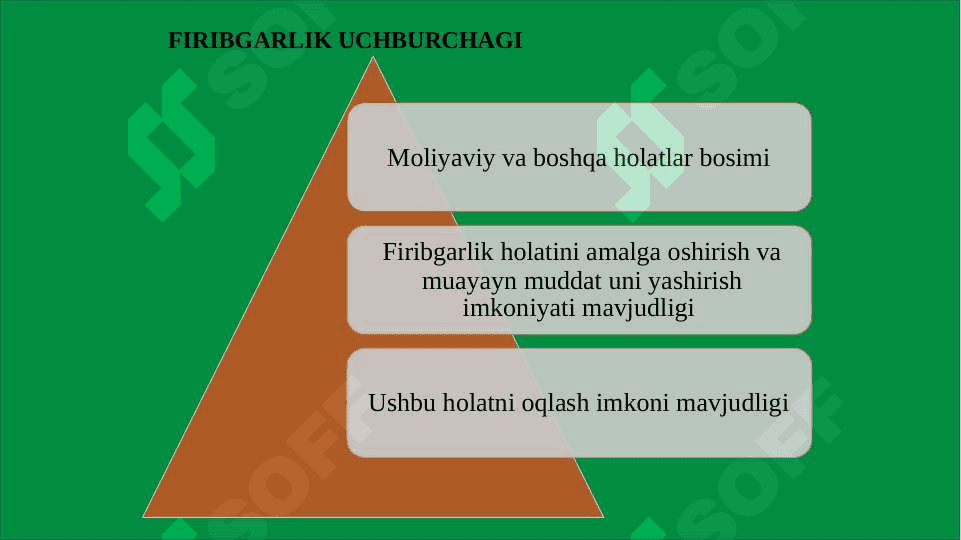 Auditning texnologiyasi Firibgarlik va xato Auditorlik tashkilotining huquqlari majburiyatlari va javobgarligi 7