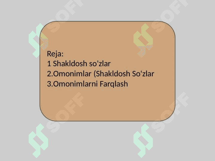 So'zlarning shakl va ma'no munosabatiga ko'ra turlariOmonimlar ( shakldosh so'zlar ) 2
