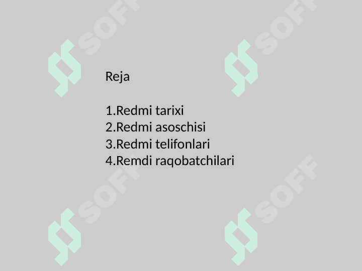 Redmi kompaniyasi haqida slayd 2