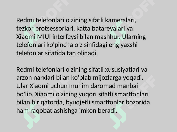 Redmi kompaniyasi haqida slayd 8