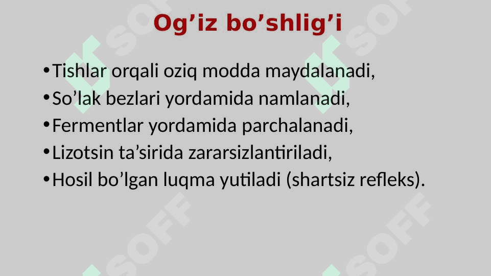 Ovqat hazm qilish trakti –me’da-ichak tizimi 7