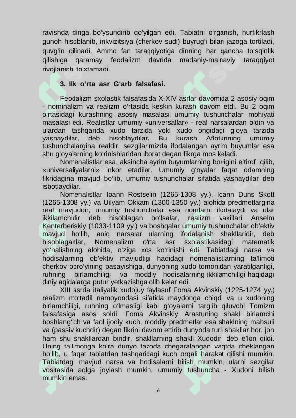 Falsafiy tafakkur taraqqiyoti bosqichlari 6