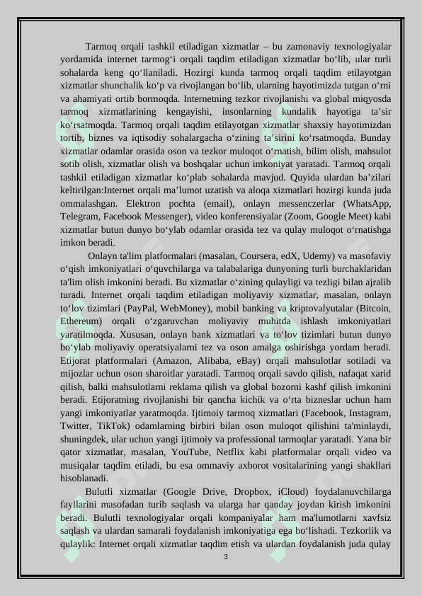 TARMOQ ORQALI TASHKIL ETILADIGAN XIZMATLAR 3