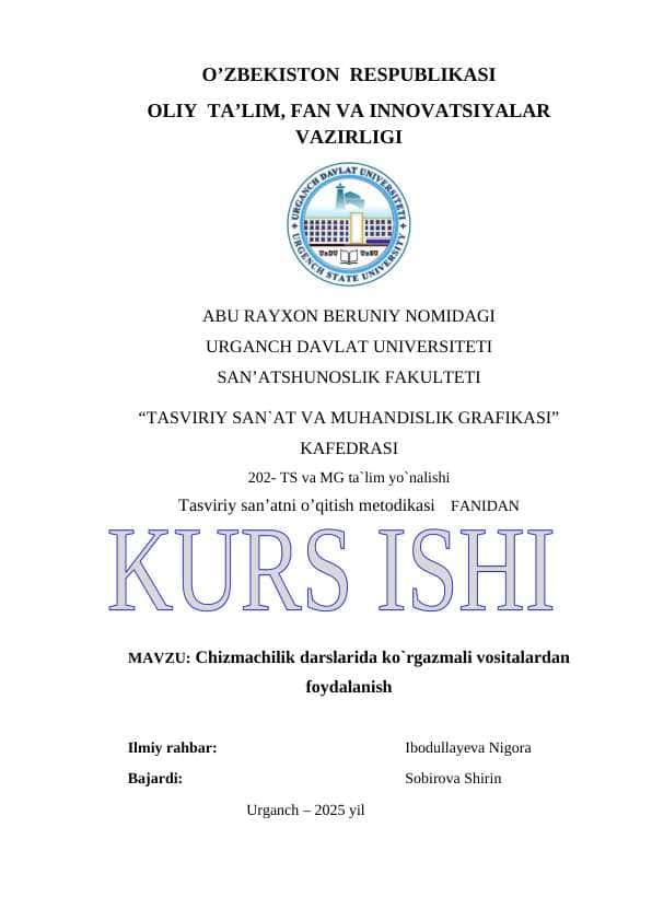 Chizmachilik darslarida ko`rgazmali vositalardan foydalanish