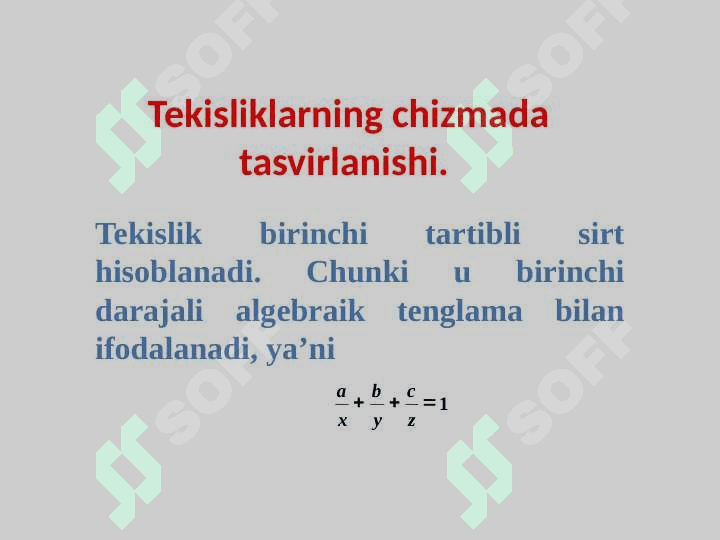 Tekisliklar 2