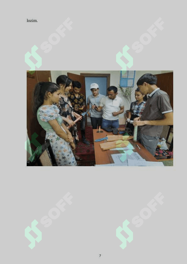 HUDUDIY ELEKTR TARMOQLARI O’QUV TANISHUV AMALIYOTI HISOBOTI 7