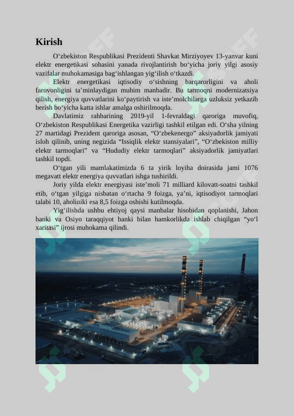 HUDUDIY ELEKTR TARMOQLARI O’QUV TANISHUV AMALIYOTI HISOBOTI. Elektr tarmoqlarida Kontaktorlar va magnitli ishga tushirgichlar ishlash prinsipi, tuzilishi va turlari 2