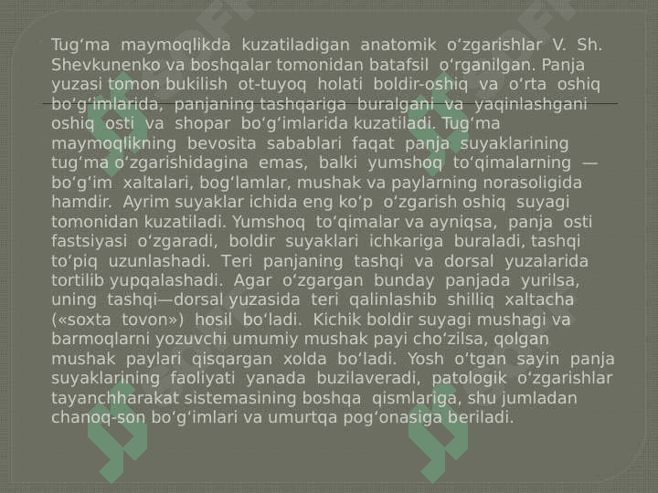 TUG’MA MAYMOQLIK 4