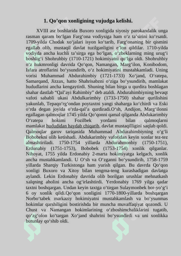 Qoqon xonligi. 3
