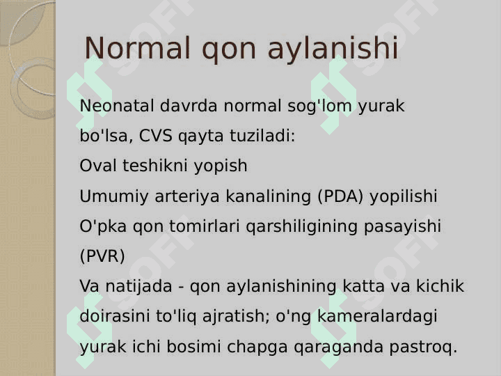 Tug'ma yurakning nuqsonlari asosiy tushunchalari 2