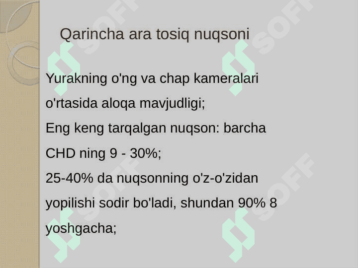 Tug'ma yurakning nuqsonlari asosiy tushunchalari 4