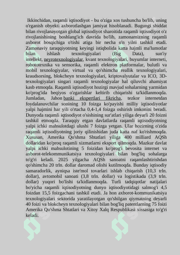 Raqamli iqtisodiyotdagi sanoat deformatsiyasi. 3