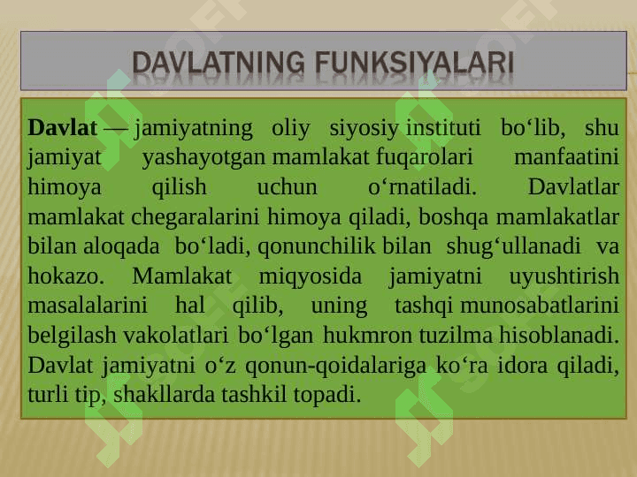 Davlat institutsional tashkilot sifatida 4