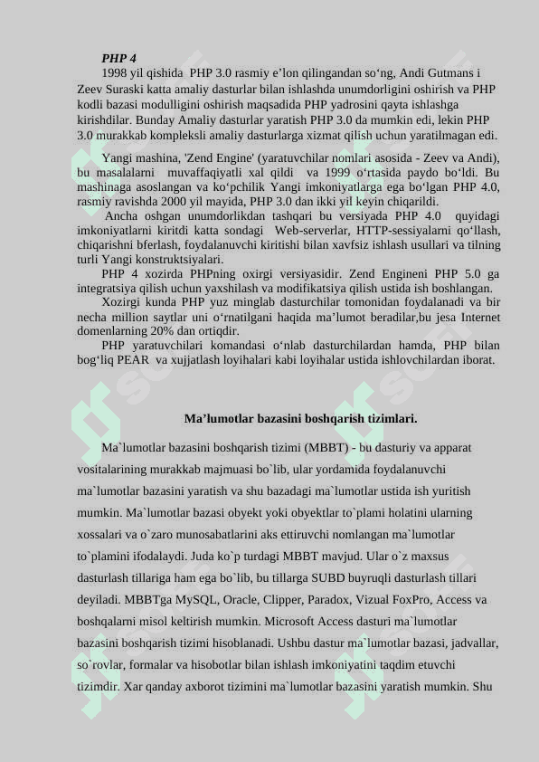 Internet do’kon ma’lumotlar bazasini PHP va MySQL da ishlash. 6