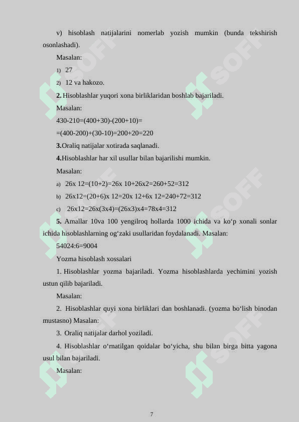 OG‘ZAKI VA YOZMA HISOBLASHGA DOIR DIDAKTIK (O‘YINLAR) TOPSHIRIQLAR TO‘PLAMINI TUZISH 7