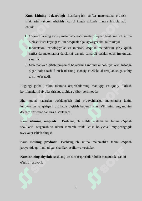 BOSHLANG’ICH SINFDA MATEMATIKA O’QITISHNI TASHKIL QILISH SHAKLLARI 4