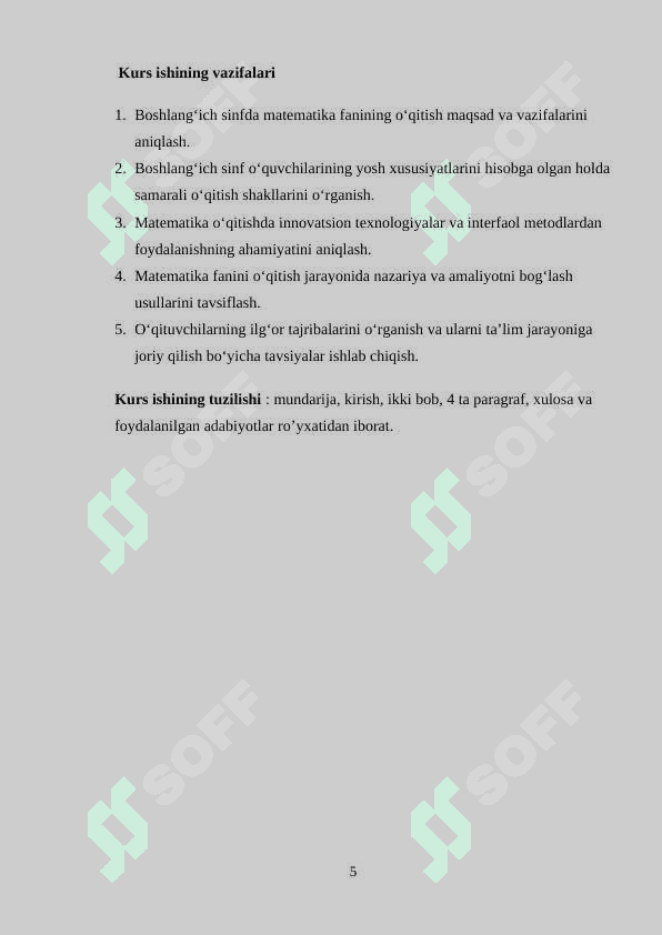 BOSHLANG’ICH SINFDA MATEMATIKA O’QITISHNI TASHKIL QILISH SHAKLLARI 5