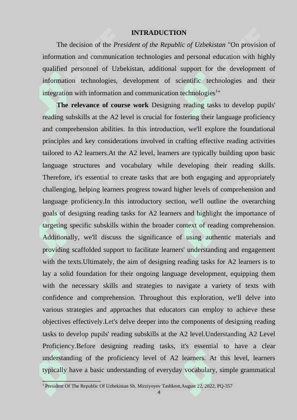 DESIGNING READING TASKS TO DEVELOP PUPIL’S READING SUBSKILLS FOR A2. 3