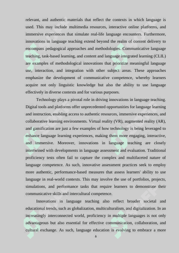 Innovations in teaching foreign languages 6