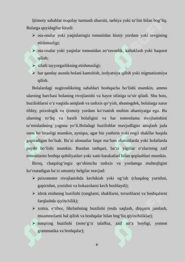 Imkoniyati cheklangan bolalarning ota-onalari bilan ishlash 8