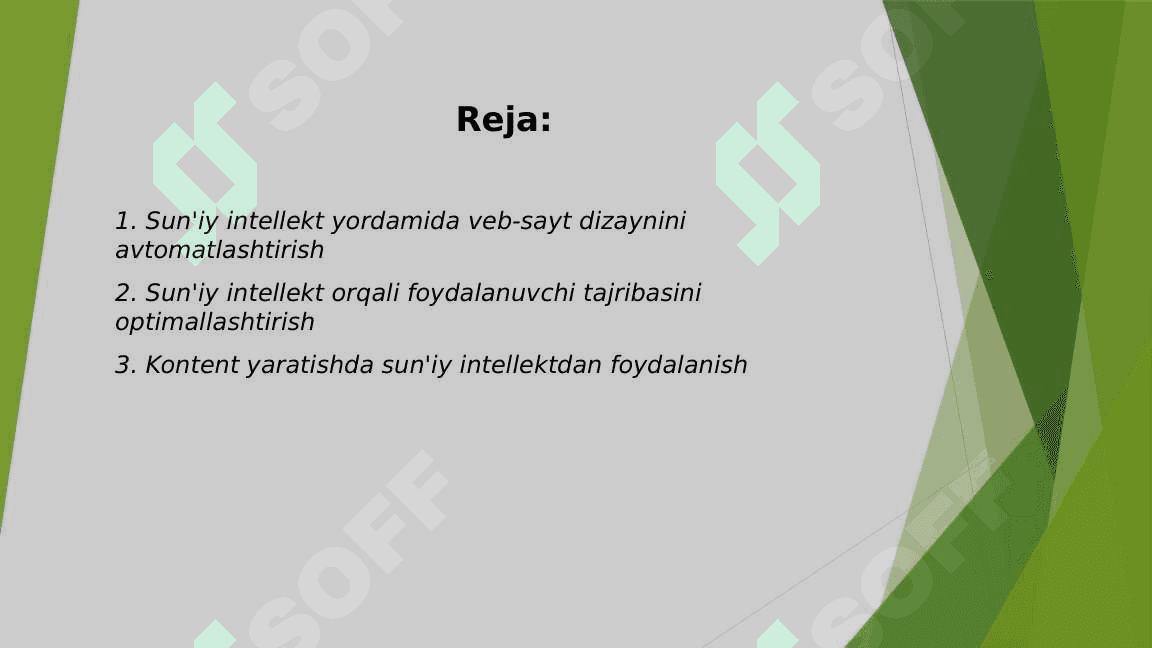 Suniy intelektdan foydalanib web saytlar yaratish 2