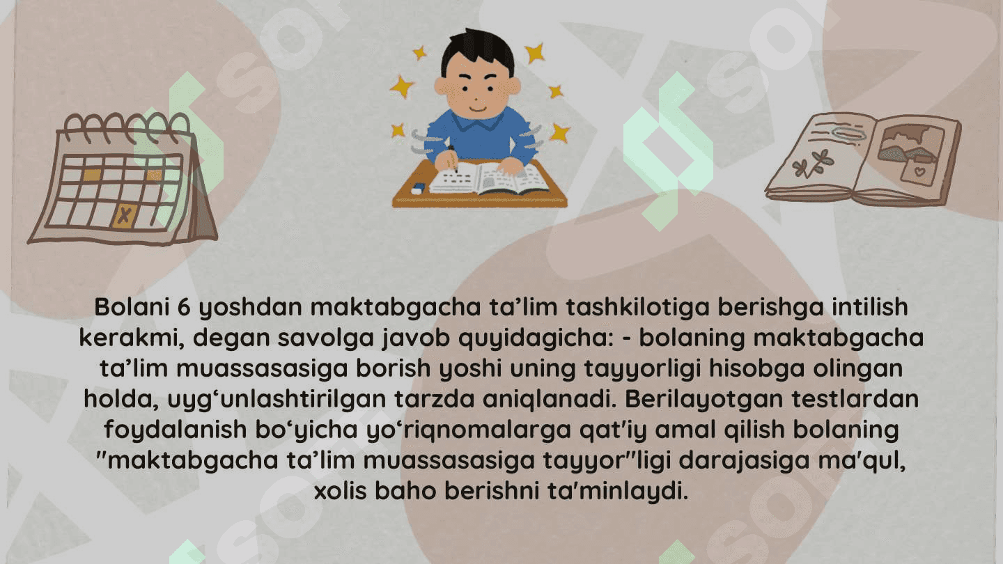 Maktabga motivatsion tayyorlik 6