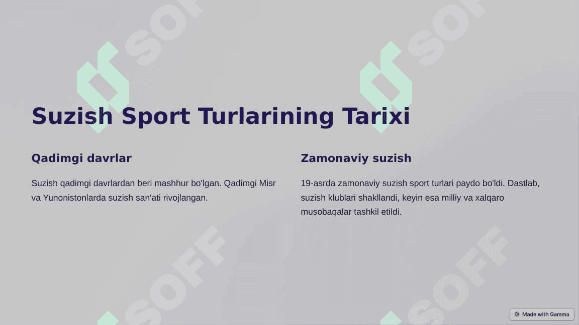 Suzish sport turlari 2