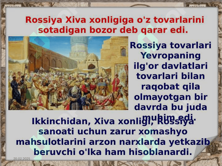 Xiva xonligining tashqi siyosati Muhammad Rahimxon I davrida Xiva xonligi 3